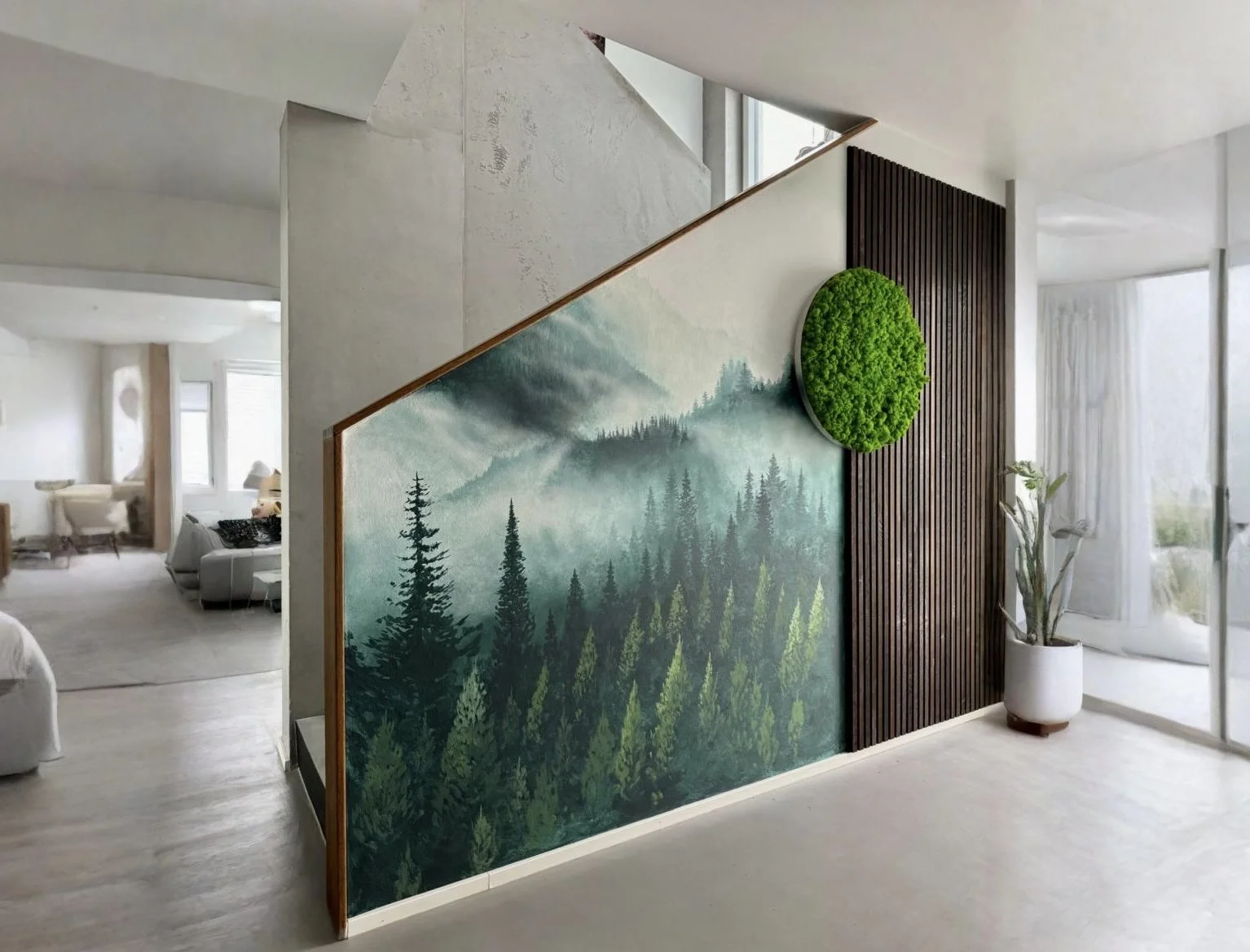 Waldmotiv im Nebel