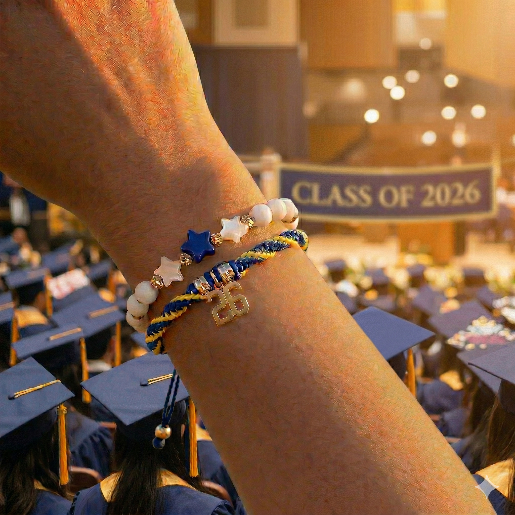 the proud grad set | 18k gold pvd number charm + white jade | spirit colors