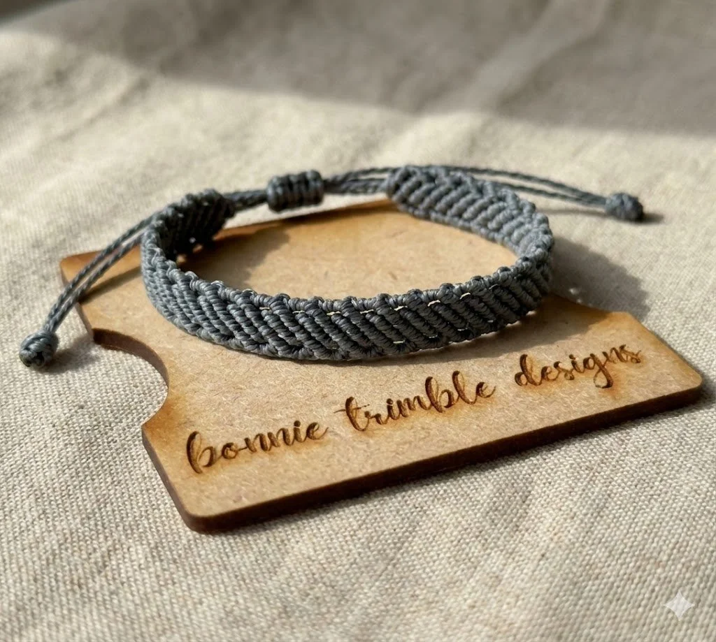 the practical stylist bracelet | stacked‑look micro macrame | adjustable + choose color