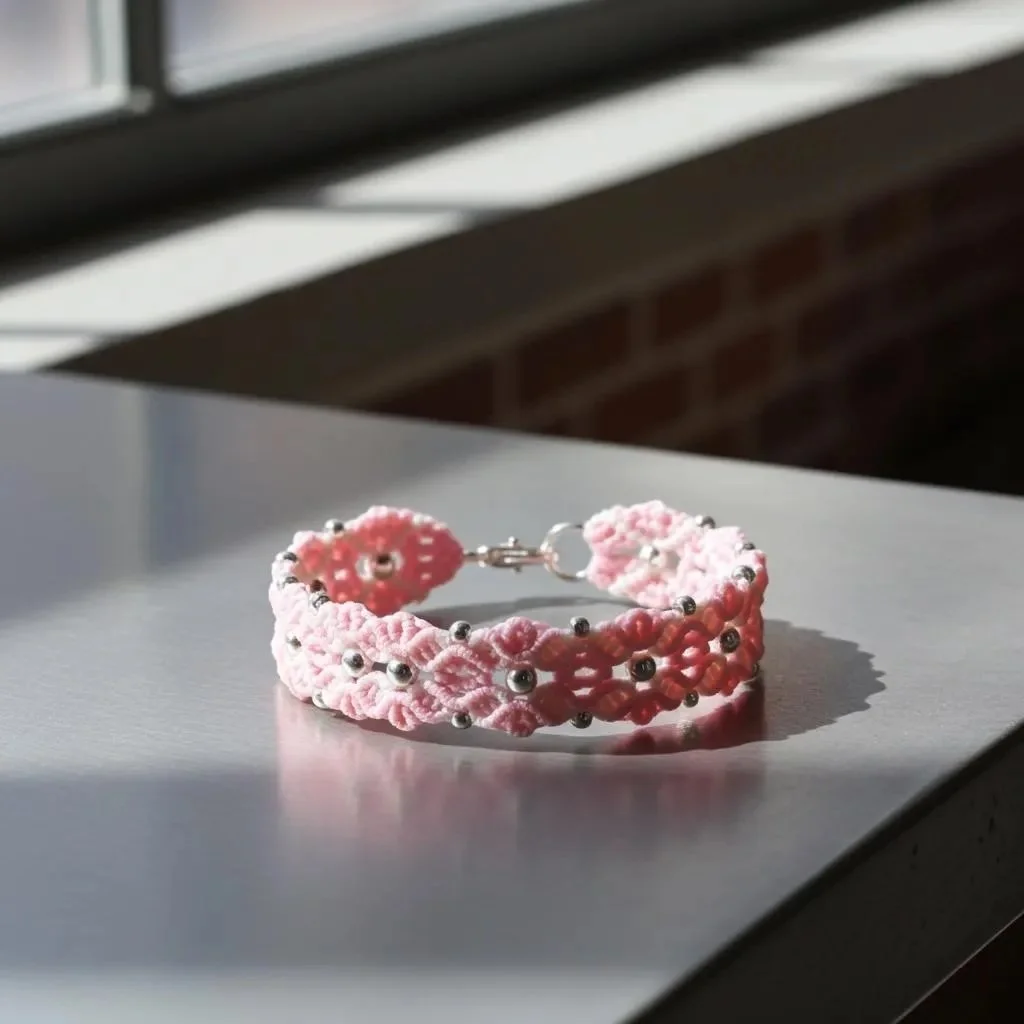 the woven bloom bracelet styled for a "cottagecore-luxe" look, showcasing high-level fiber artistry and silver hardware.