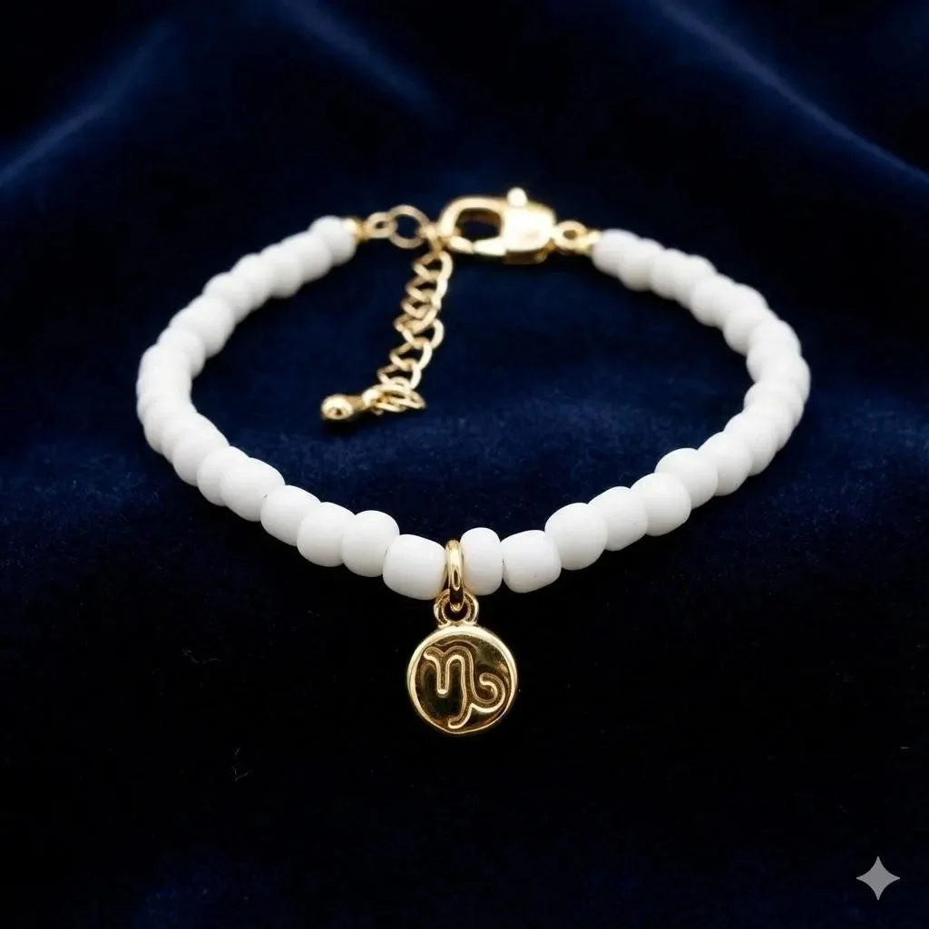 personalized celestial dreamer bracelet featuring a gold-plated zodiac sign, perfect for a meaningful gift.