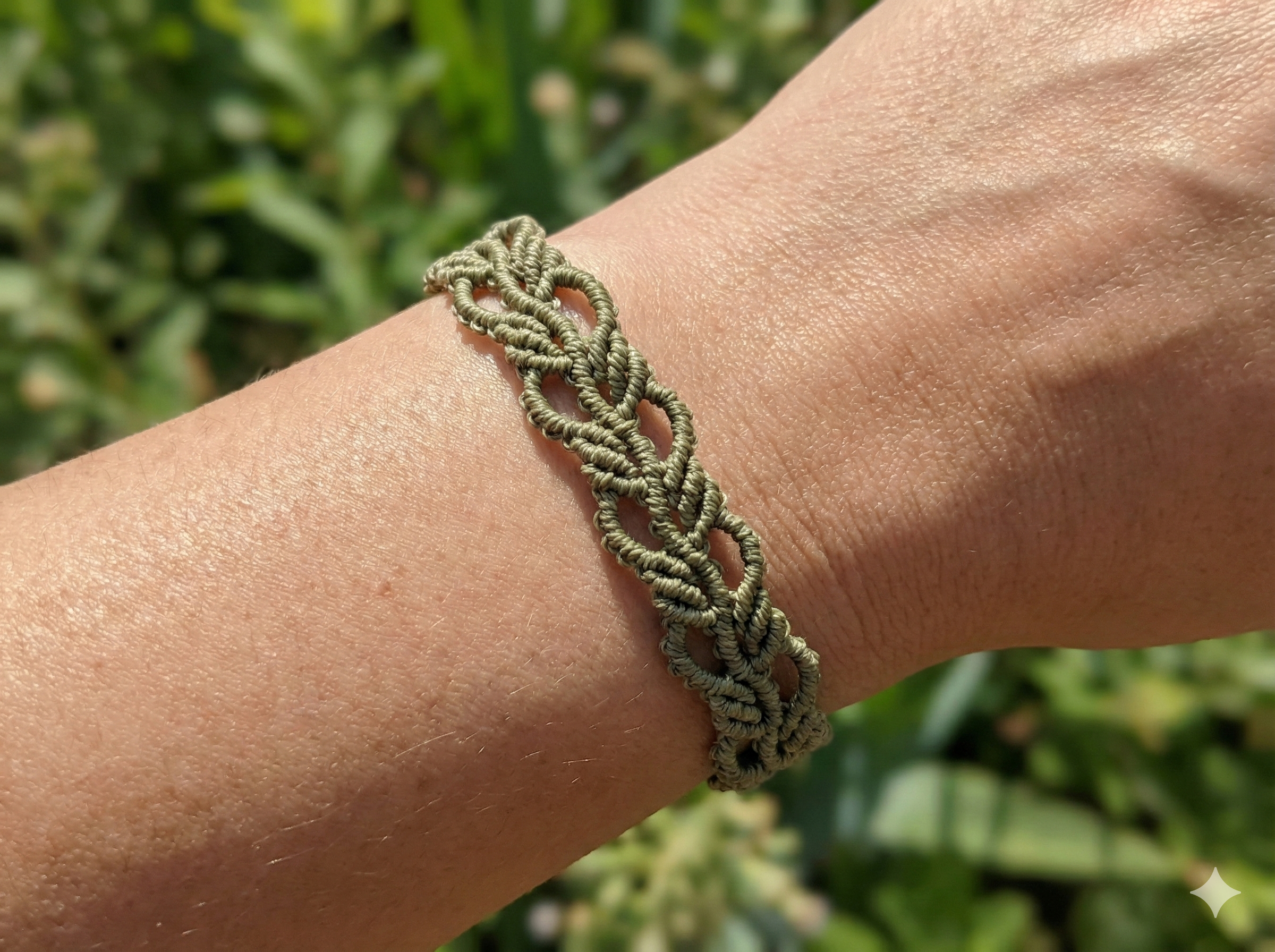 the botanical weave bracelet | handmade micro‑macramé | adjustable sliding knot | choose your color