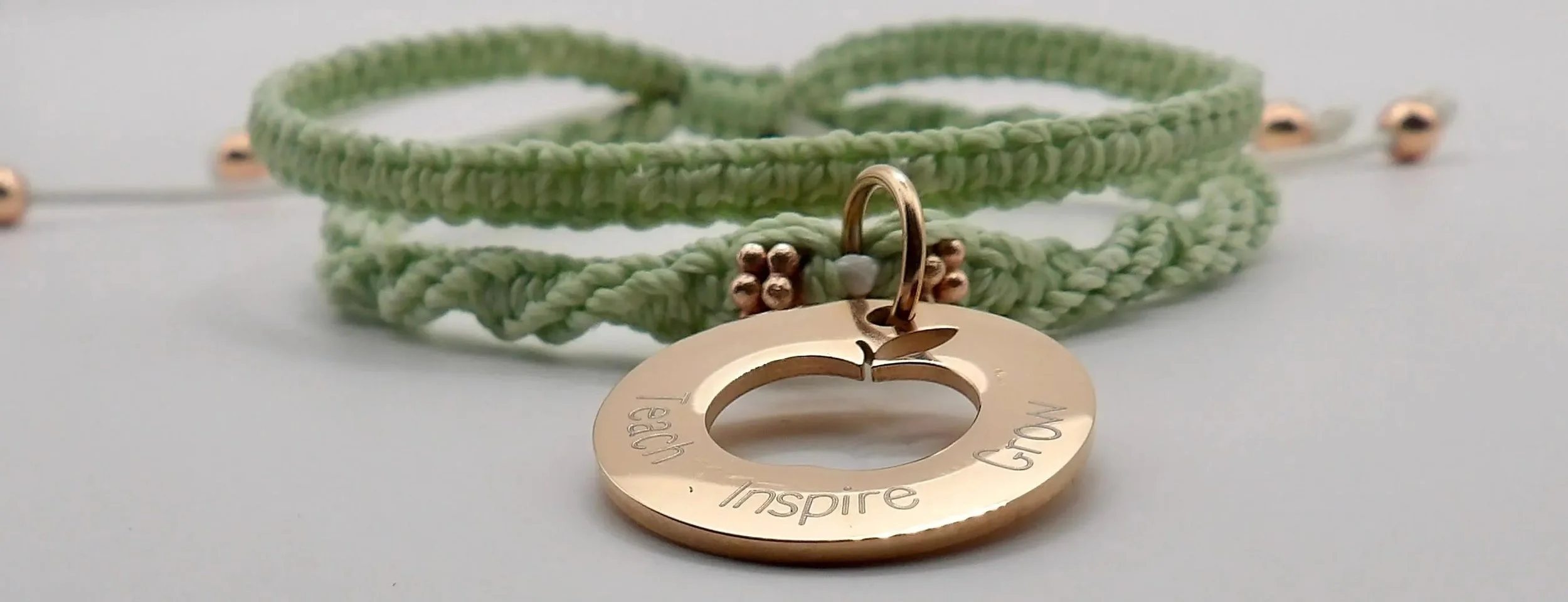 premium rose gold heart-led educator stack handmade by a local pearland artisan for sentimental teacher appreciation gifting.