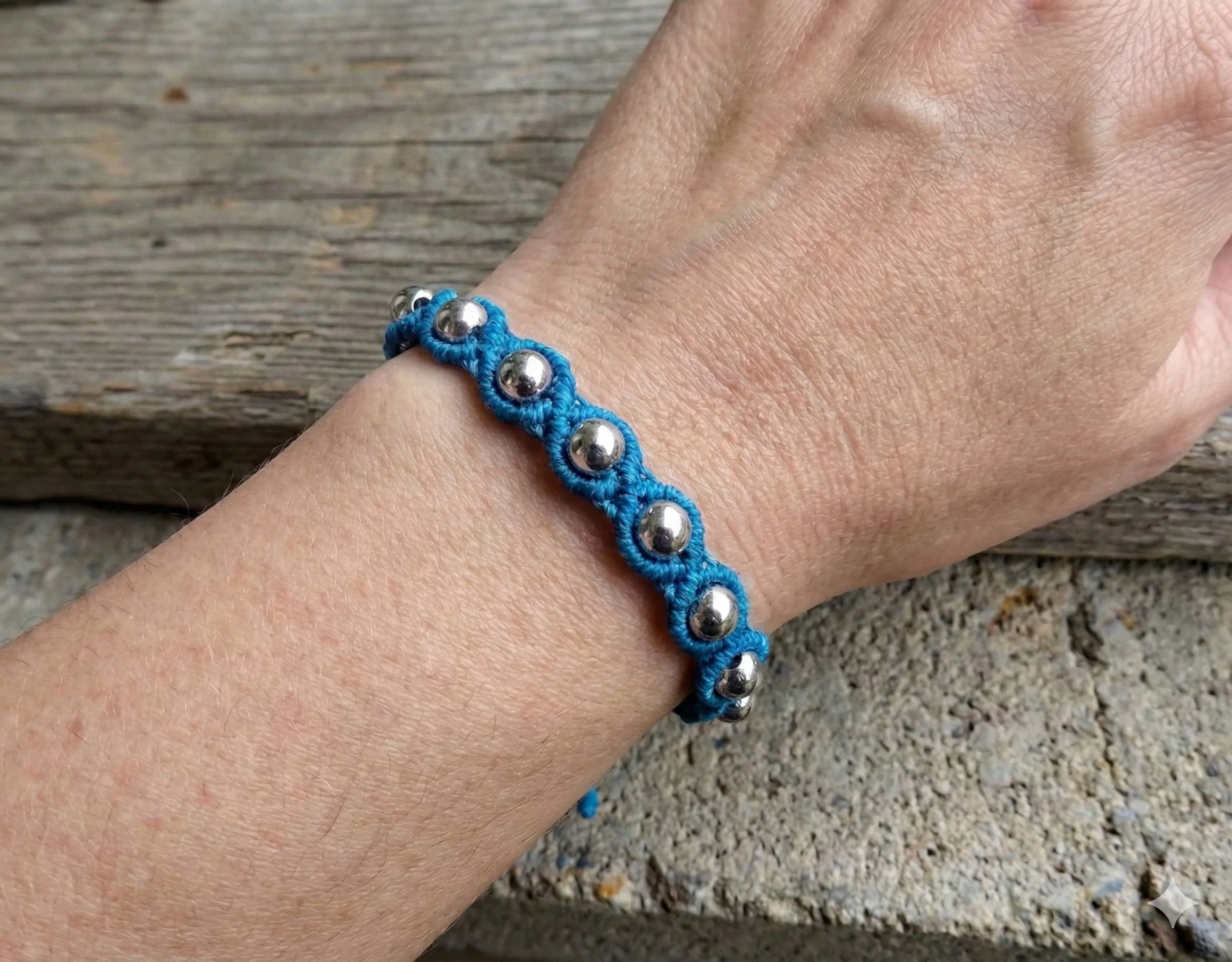 the grounded modern bracelet | weighted macrame + stainless steel beads | choose your color