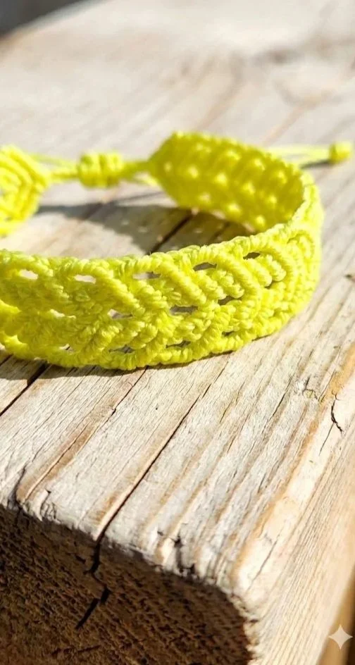 the chevron classic bracelet | handmade micro macramé | adjustable sliding knot | choose your color