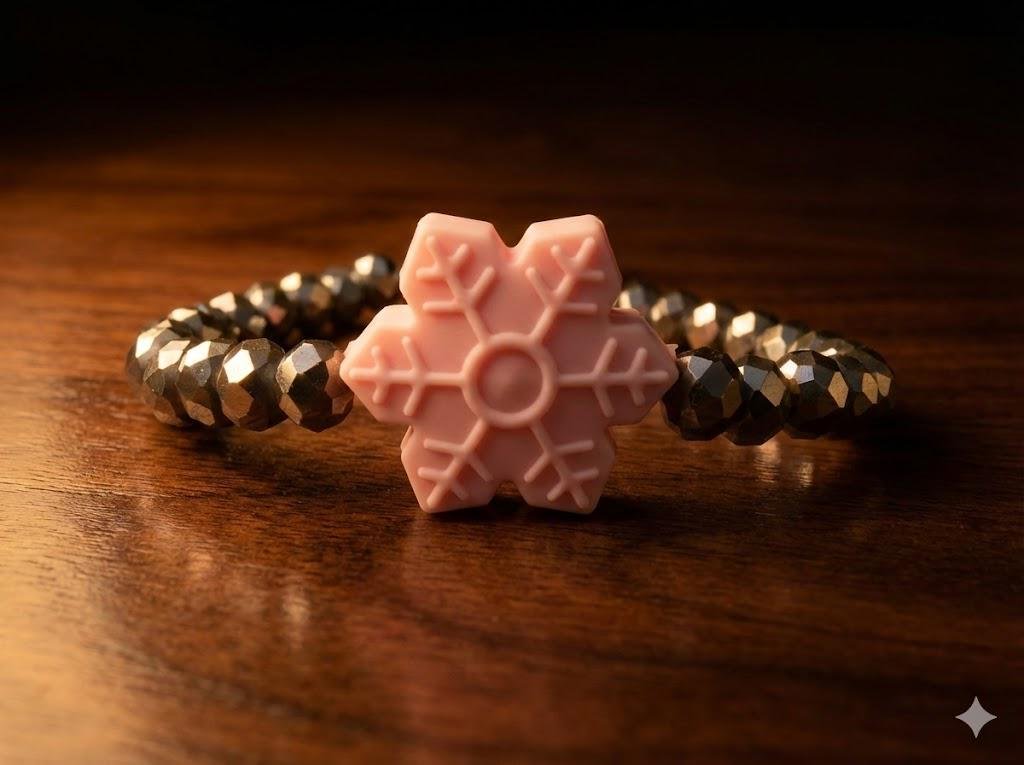 the winter sparkle bracelet styled for the 2026 "ice-queen" trend, emphasizing its high-shine and soft-touch elements.