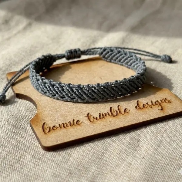 the practical stylist bracelet | stacked‑look micro‑macramé | adjustable + choose color