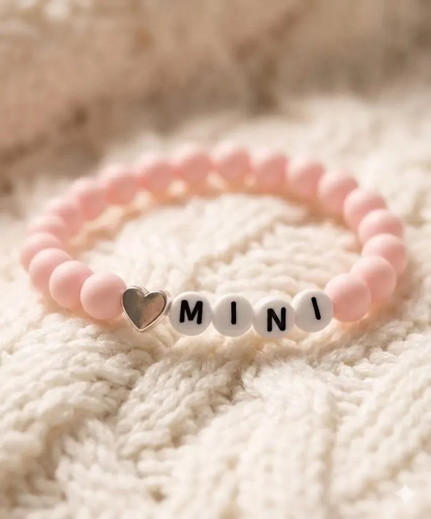 close-up of the matching hearts set highlighting the different sizes for mother and child and the high-shine silver finish.