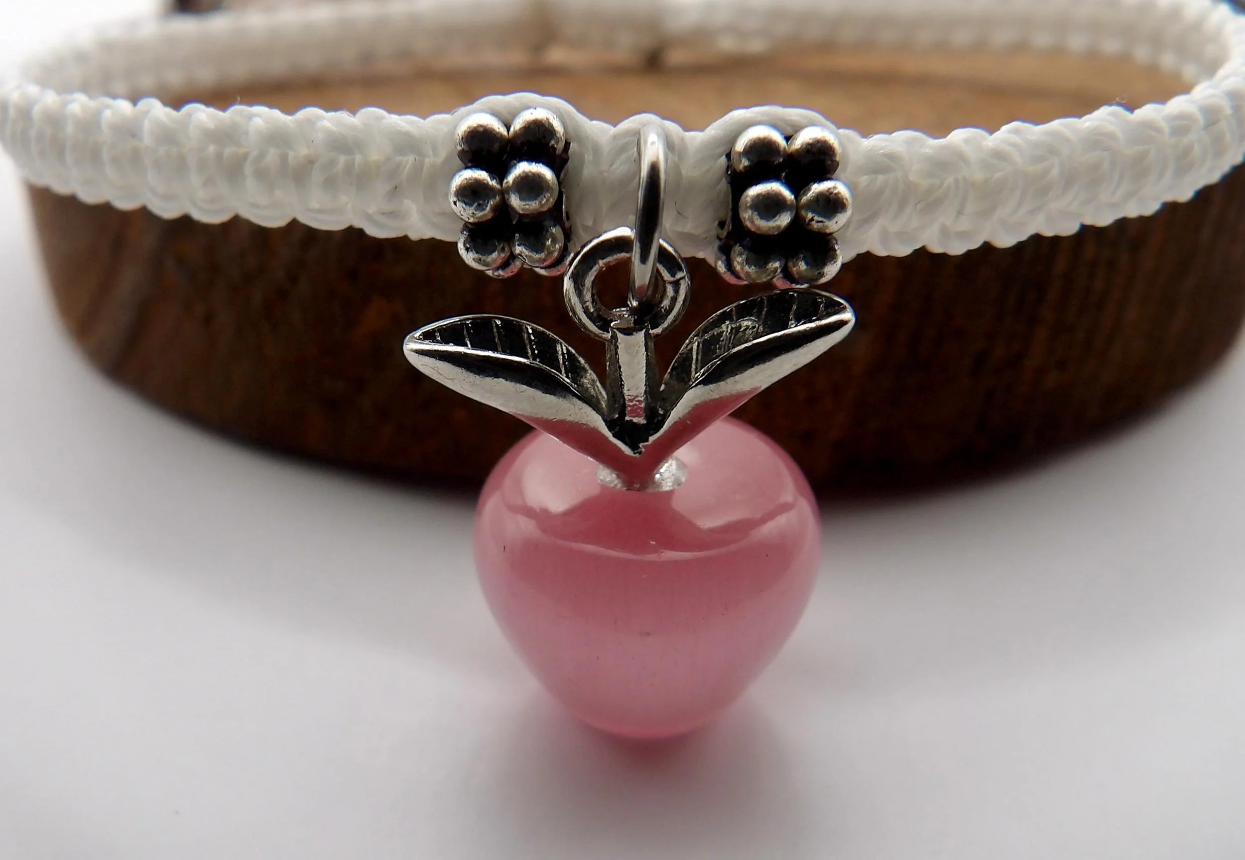 Beloved mentor pink apple jewelry handmade by a local Pearland artisan for teacher appreciation week and end-of-year gifting.