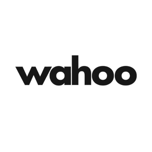 Das Wahoo-Logo in schwarzer Schrift auf weißem Hintergrund.