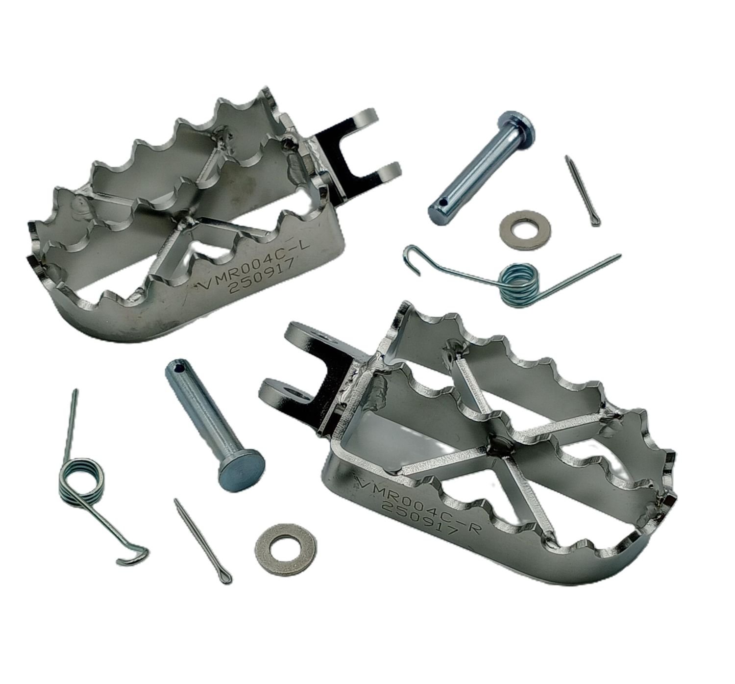 Suzuki Footpeg set RM 79-80 Polished stainless steel