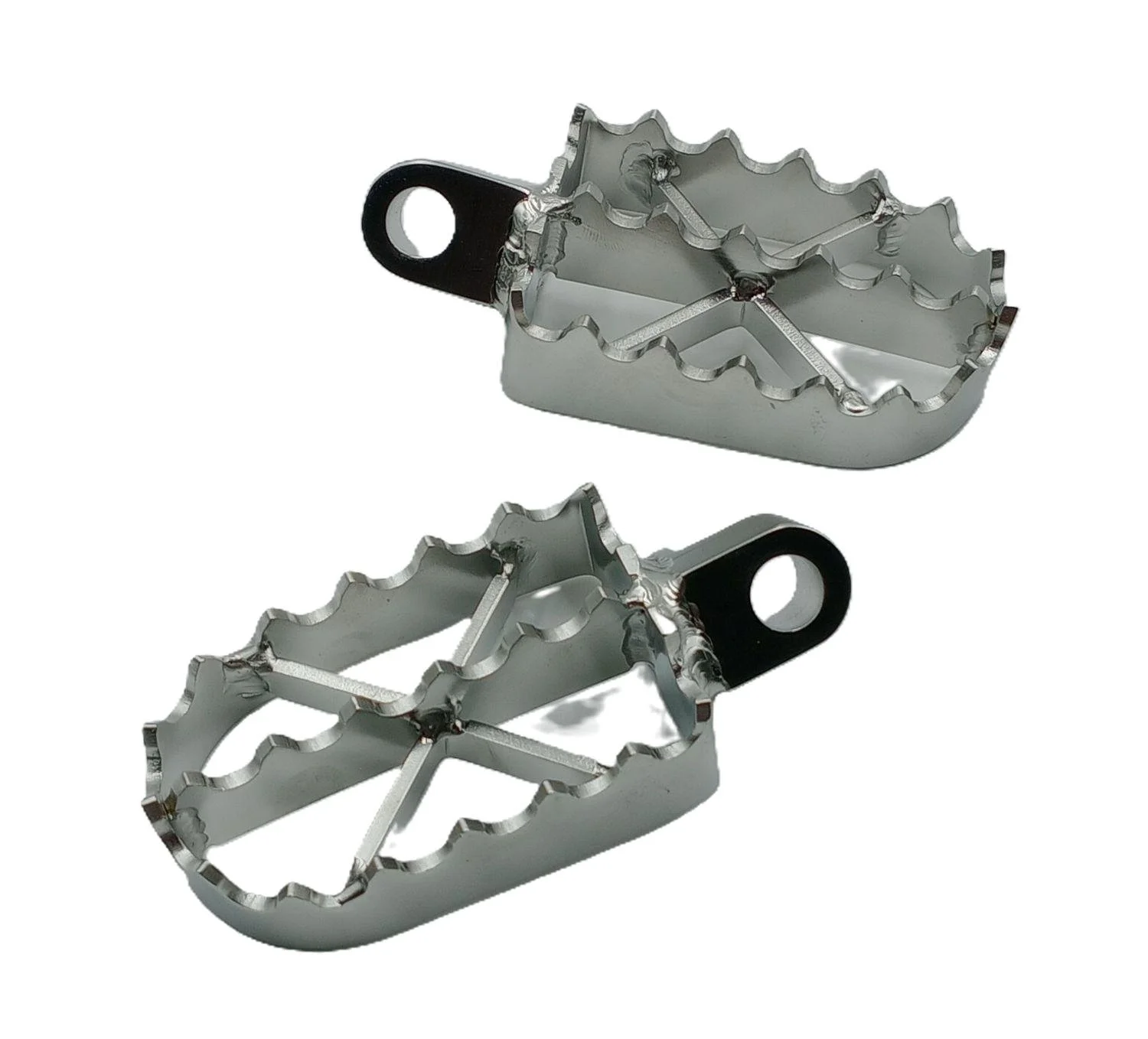 Yamaha Footpeg set TT500 XT500 polished stainless steel