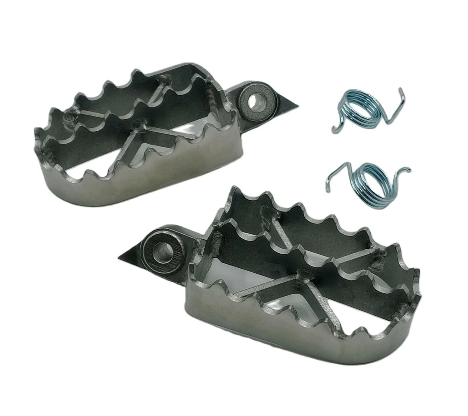 Kawasaki Footpeg set KX, KDX 74-79 Polished stainless steel