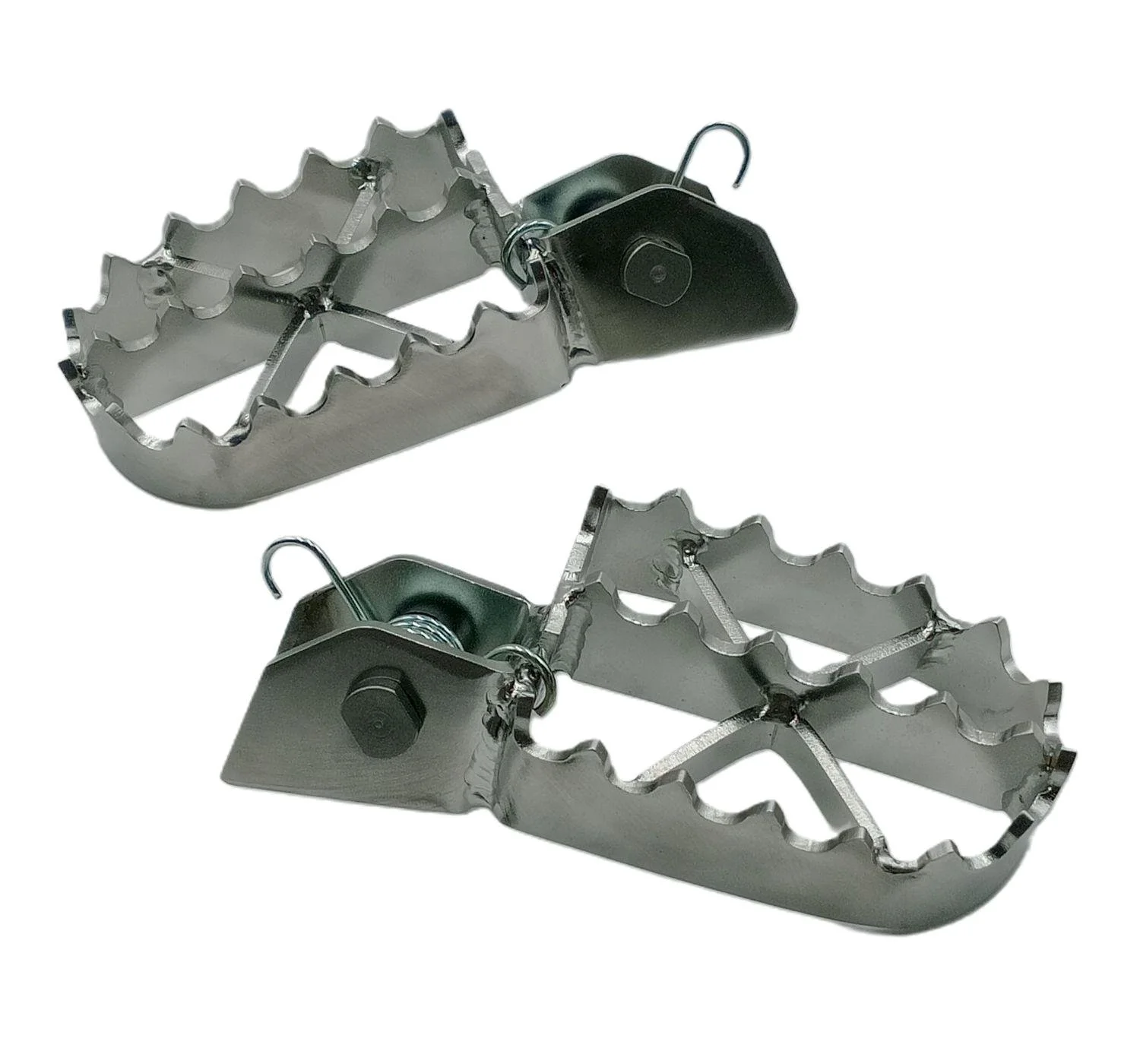 CZ Footpeg set Polished stainless steel.