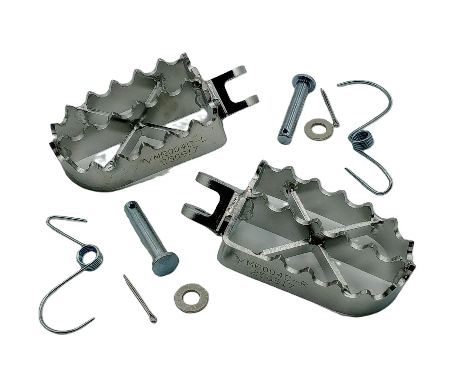 Suzuki Footpeg set TM125 Polished stainless steel