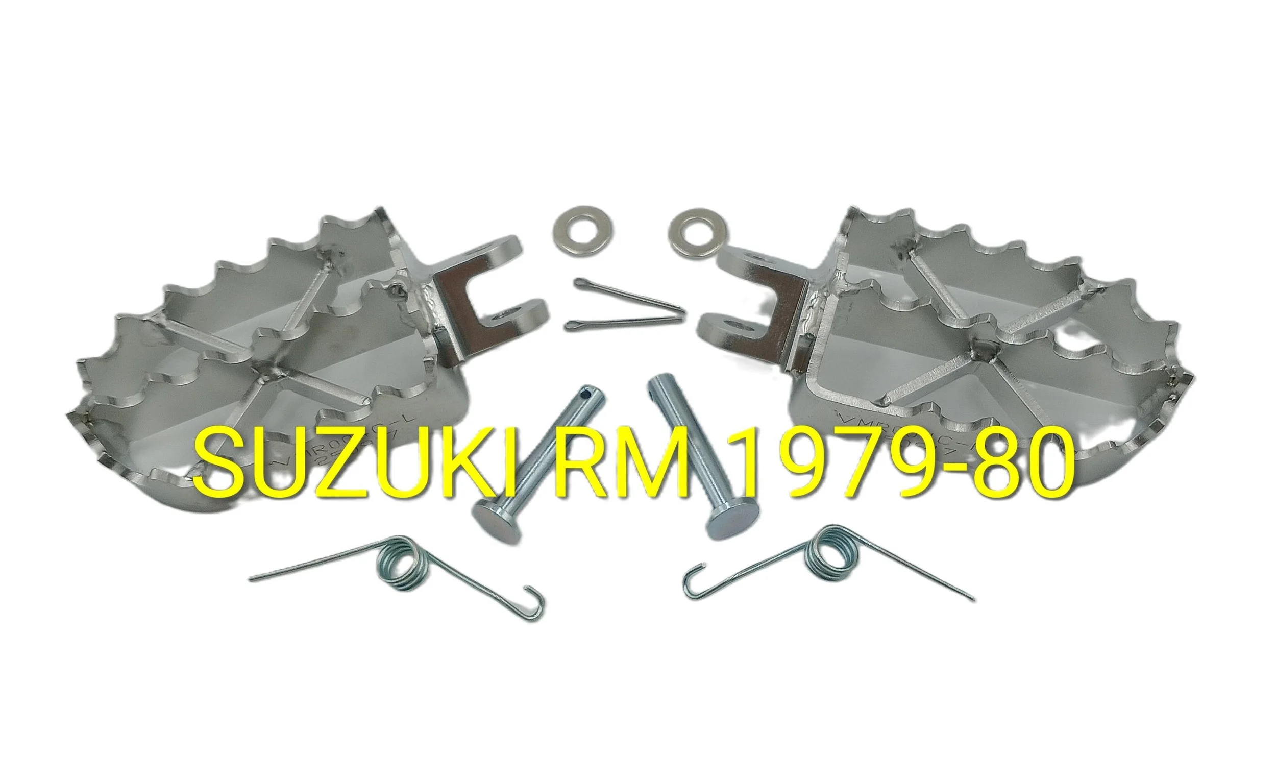 Suzuki Footpeg set RM 79-80 Polished stainless steel