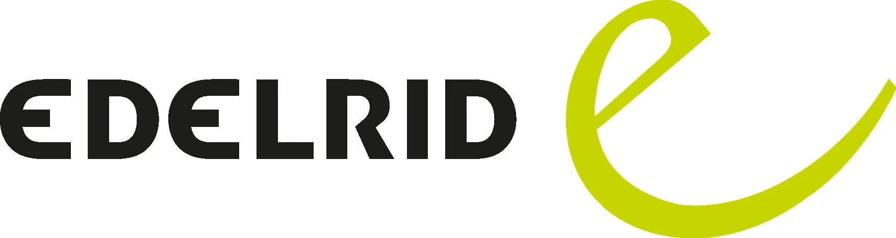 Logo mit dem Text 'Edelrid' in schwarzen Buchstaben und einem grünen, stilisierten E