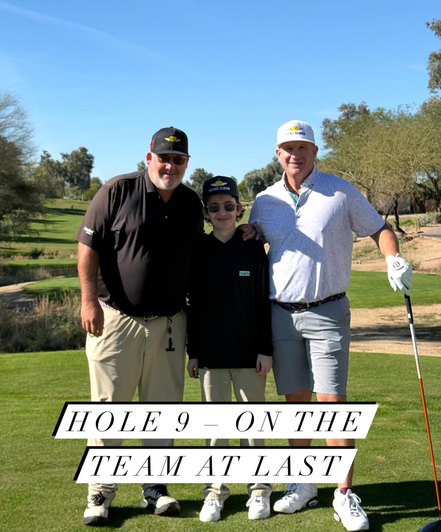 Leigh Tate, his son little Tate and a great day on the course. I fired a 70 today which ain&rsquo;t bad for an old guy. In the hunt for the am side

Hole 9 &ndash; On the Team at Last (College Golf &amp; Legends)

College golf: state championships, t