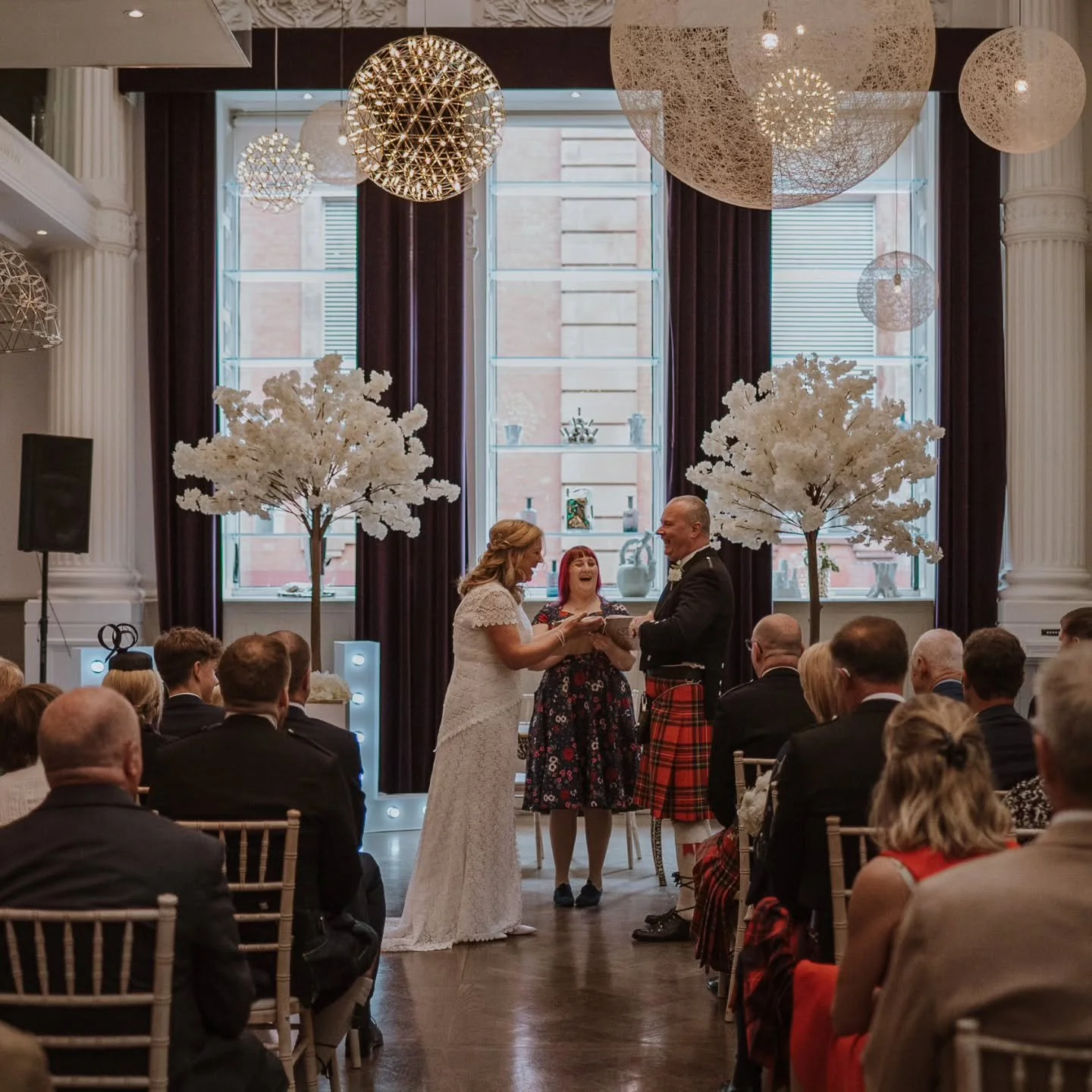 Around this time 1 year ago Lisa was nervously awaiting unveiling a wee surprise for Ewan during their ceremony.

Just after this picture was taken played a song Lisa had performed and recorded for him. He was surprised and absolutely delighted! How 