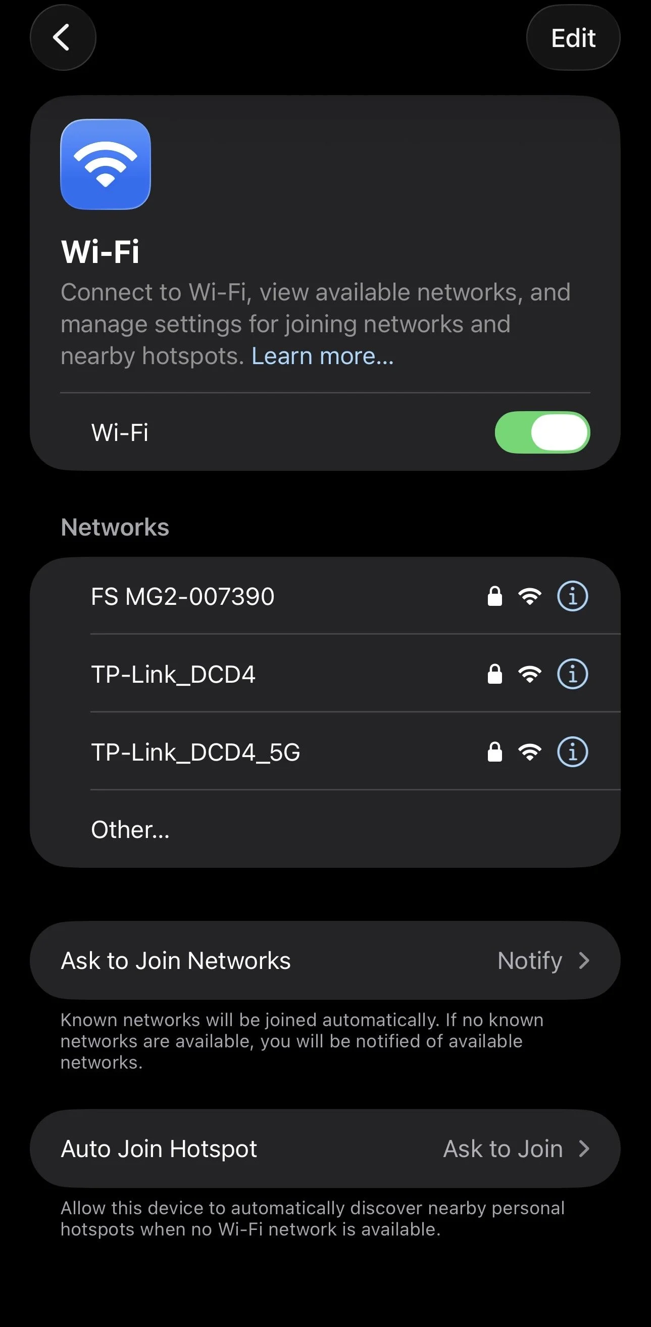 Iphone displaying the Mevo Gen 2 Wi-Fi Hotspot.