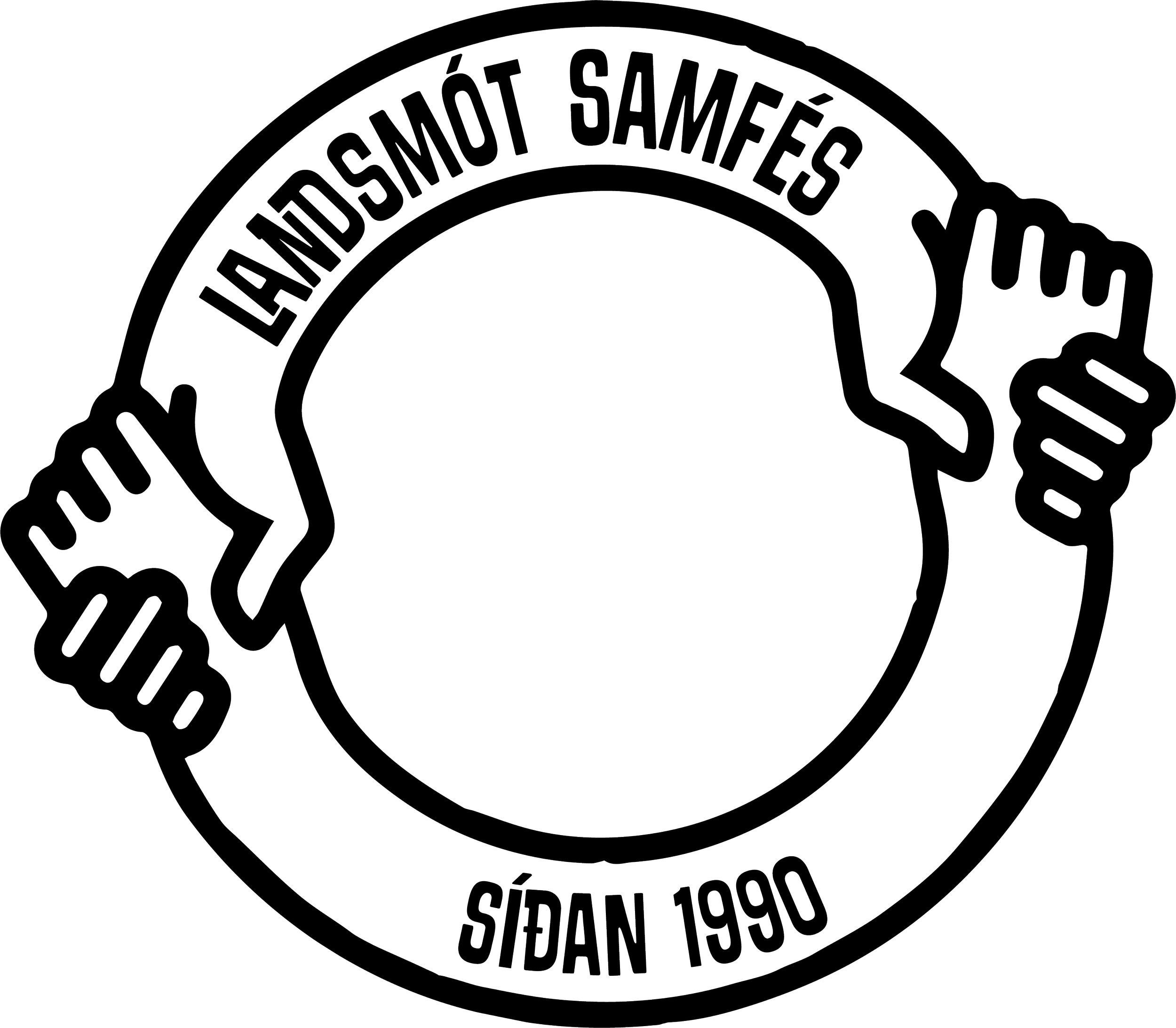 Black and white outline of a circular badge with the words 'LANDSCAPE SAMFŐES' and 'SEAL 19' visible on it.