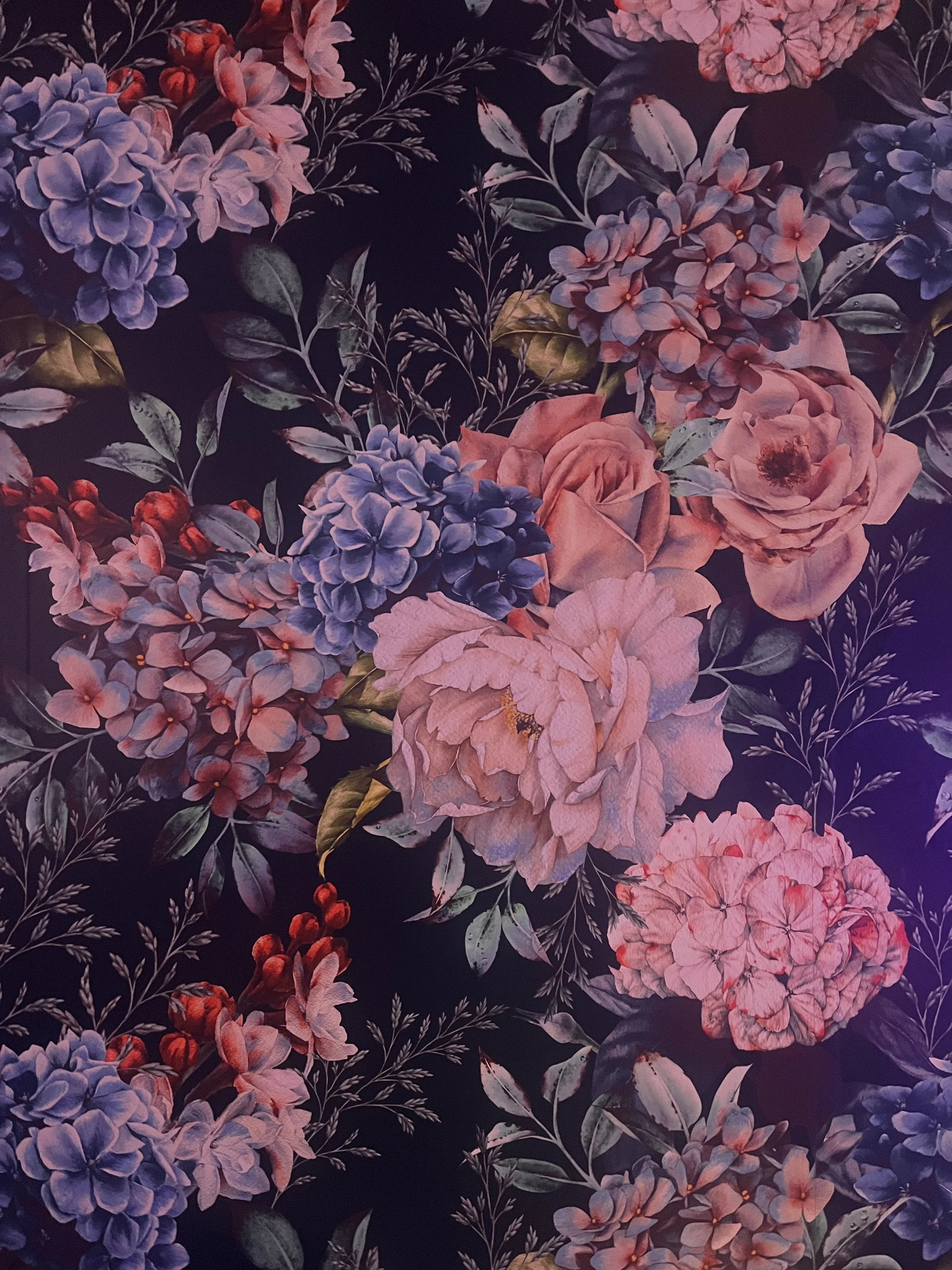 vibey esthetician floral wallpaper