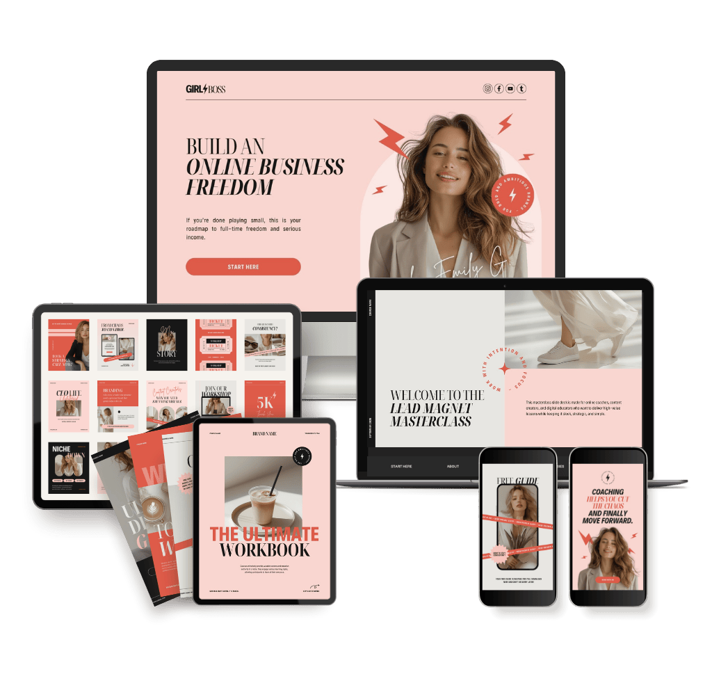Emily │ Canva Course creator Bundle