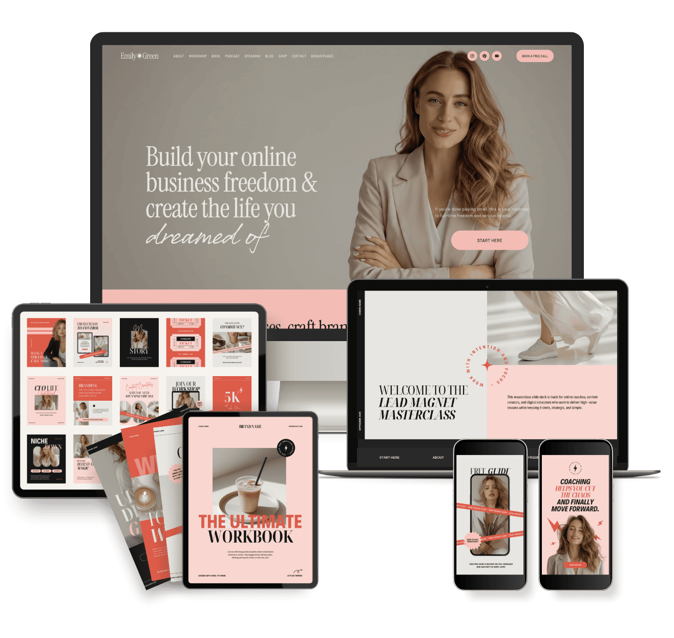 Emily │ Power Squarespace Canva Bundle