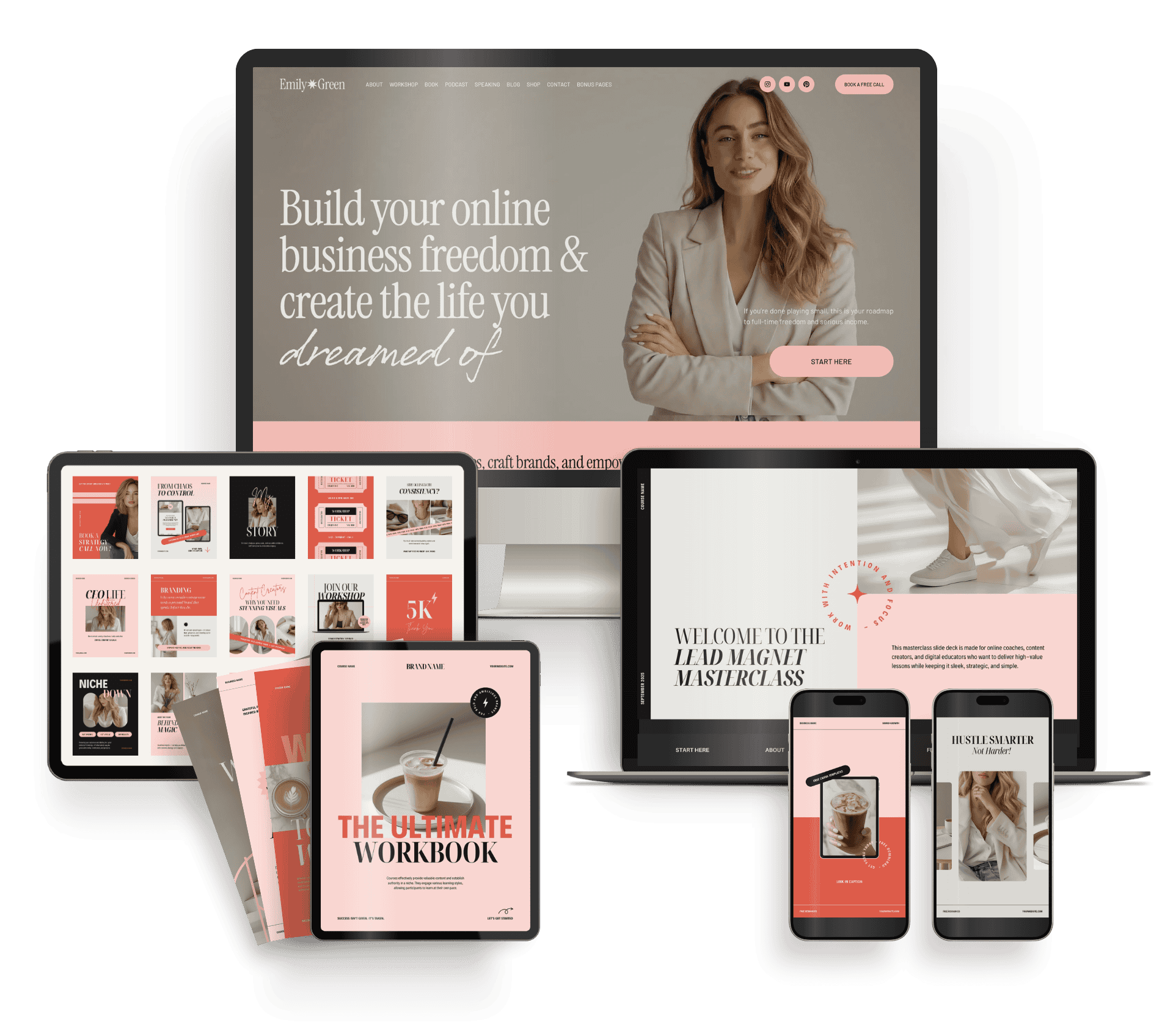 Emily │ Power Squarespace Canva Bundle