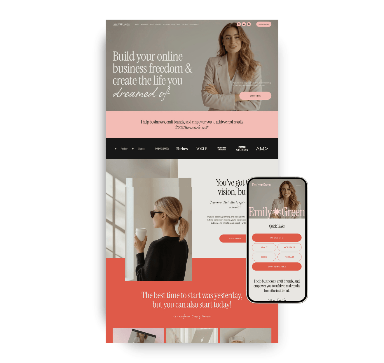 Emily │ Squarespace Website Template