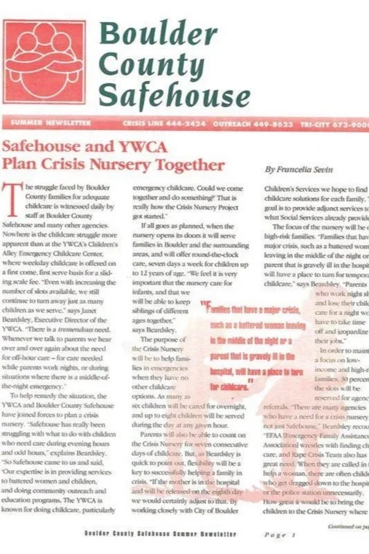 Cover of Safehouse feature article by Francelia Sevin