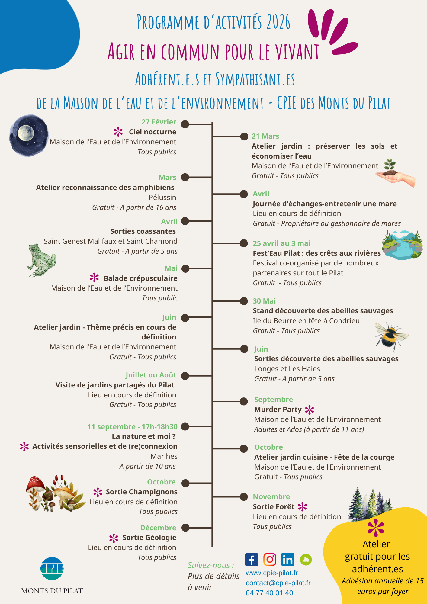 Notre programme d’activités 2026