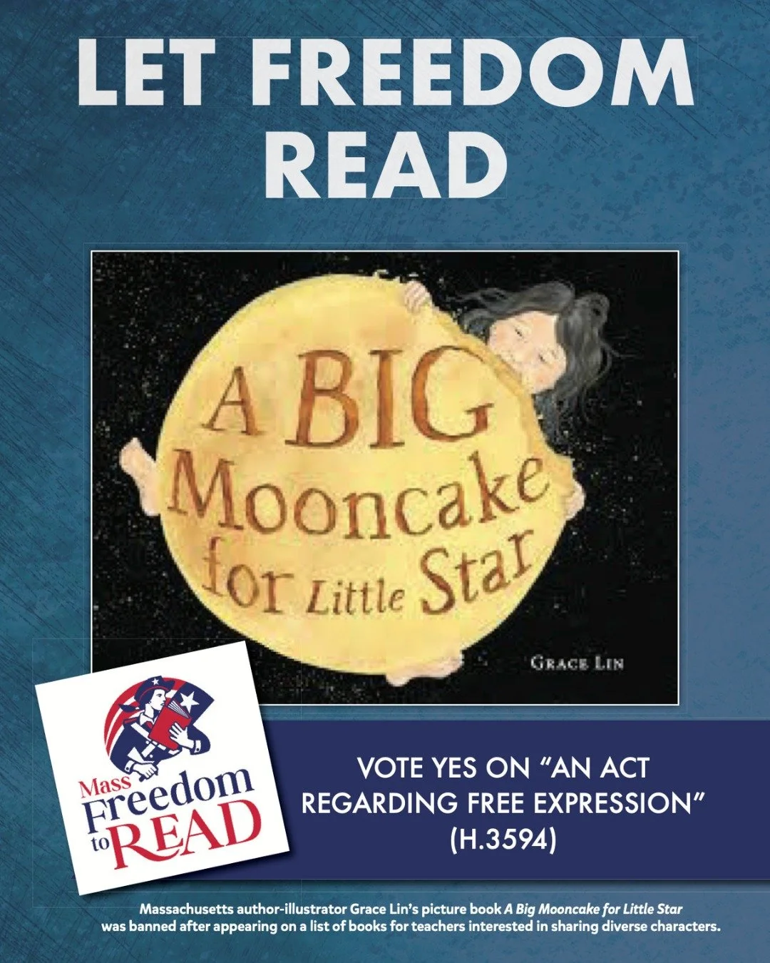 🚫 Book Bans and Censorship Affect Massachusetts Authors

🥮 Massachusetts author Grace Lin's picture book A Big Mooncake for Little Star was banned after appearing on a list of books for teachers interested in sharing diverse characters. @pacylin 

