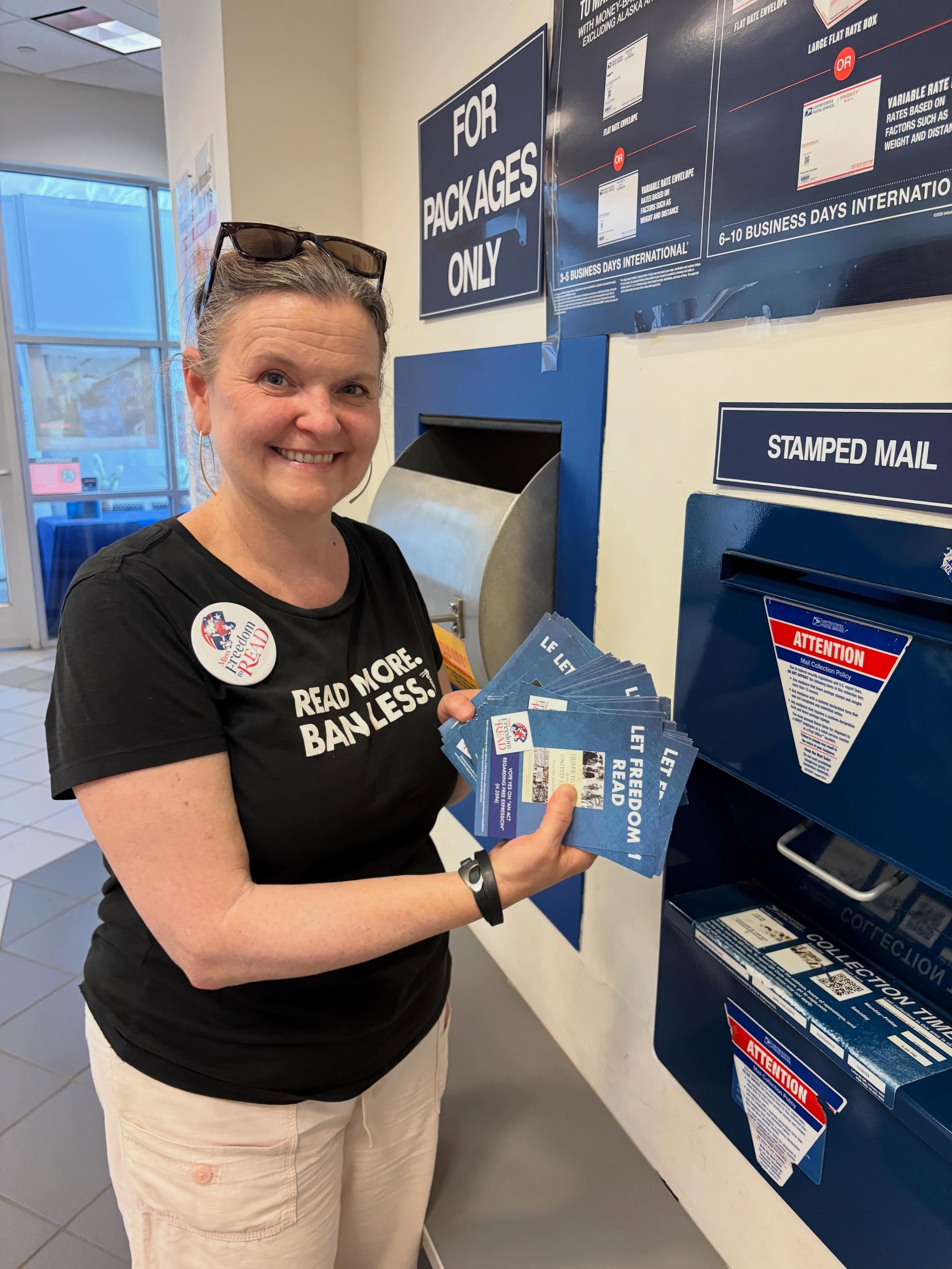 And with that, all of our @bostonprideforthepeople postcards are officially en route to the State House! Every postcard represents a conversation about the importance of keeping books in the hands of the students and library patrons who need them. We