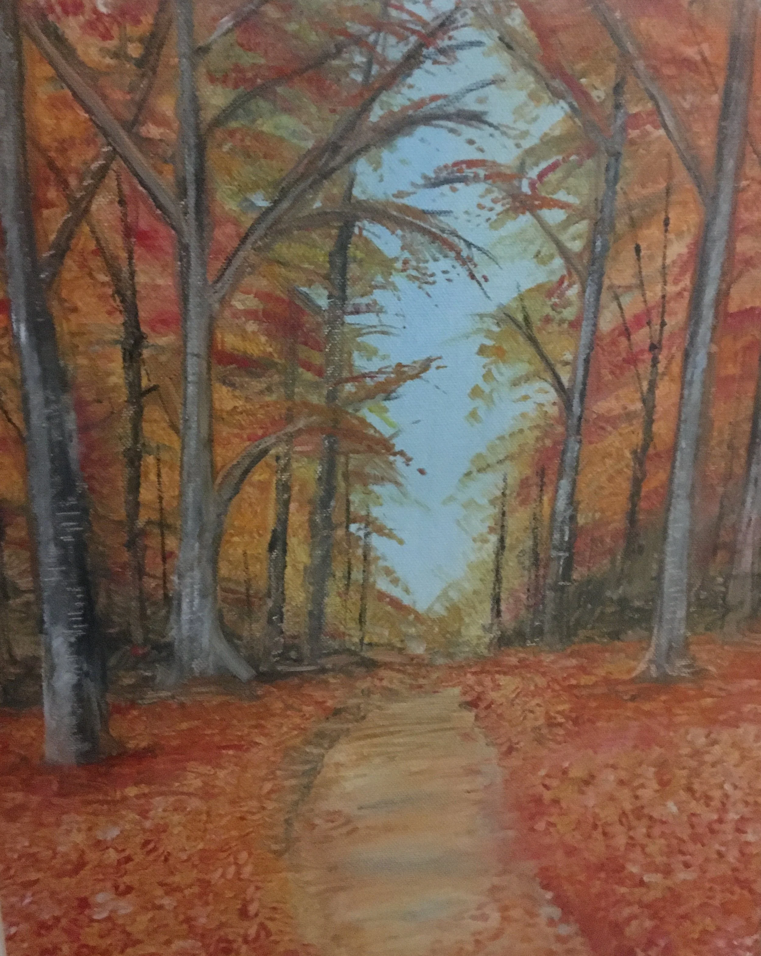 The Path Trough The Woods  Acrylic on Canvas- 50 x 30cm 
