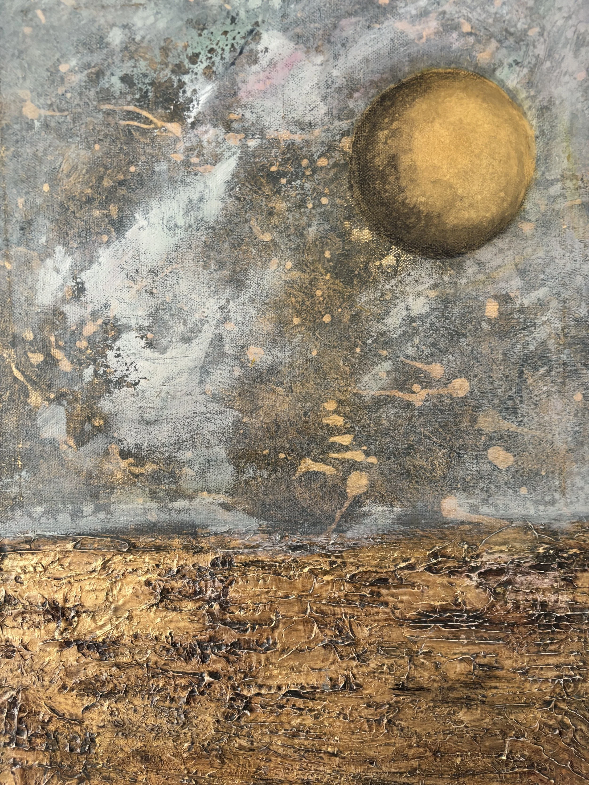 Fantasy in Gold  Acrylic on Canvas - 55 x 46cm