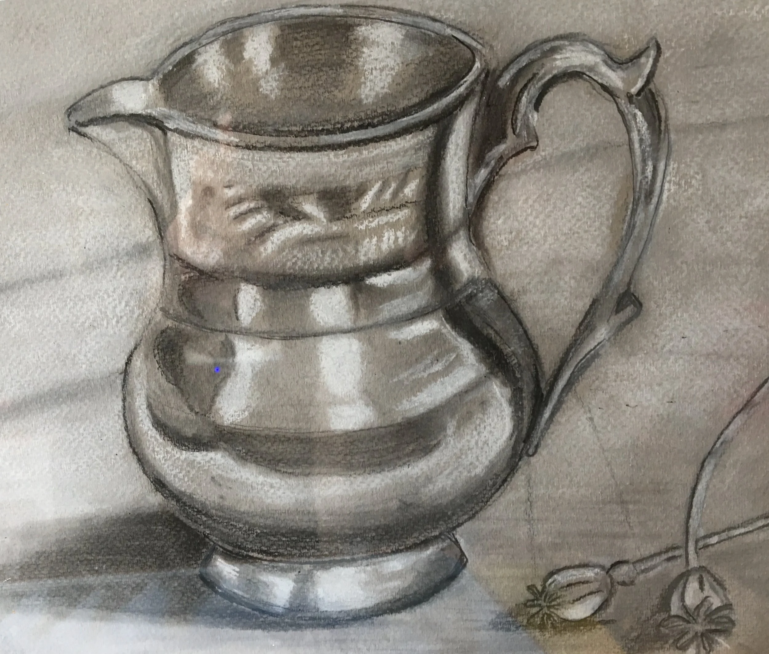 Silver Jug Pencil on Paper - 55 x 46cm