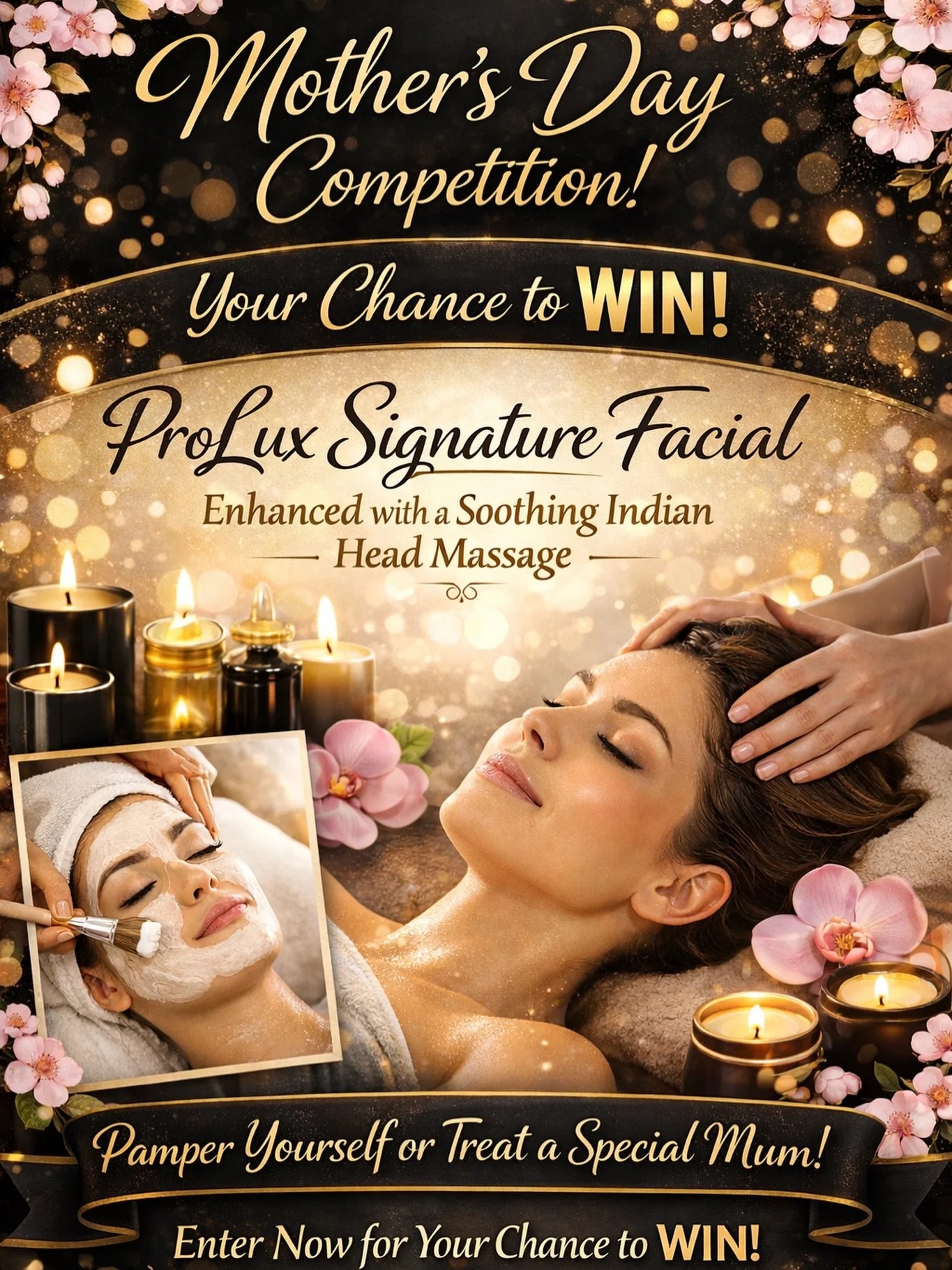 🌸 MOTHER&rsquo;S DAY LUXE GIVEAWAY 🌸

This Mother&rsquo;s Day, I am  gifting one beautiful soul the ultimate moment of relaxation and radiance ✨

💜 WIN a ProLux Signature Facial
Enhanced with a Soothing Indian Head Massage 💜

A deeply relaxing, g