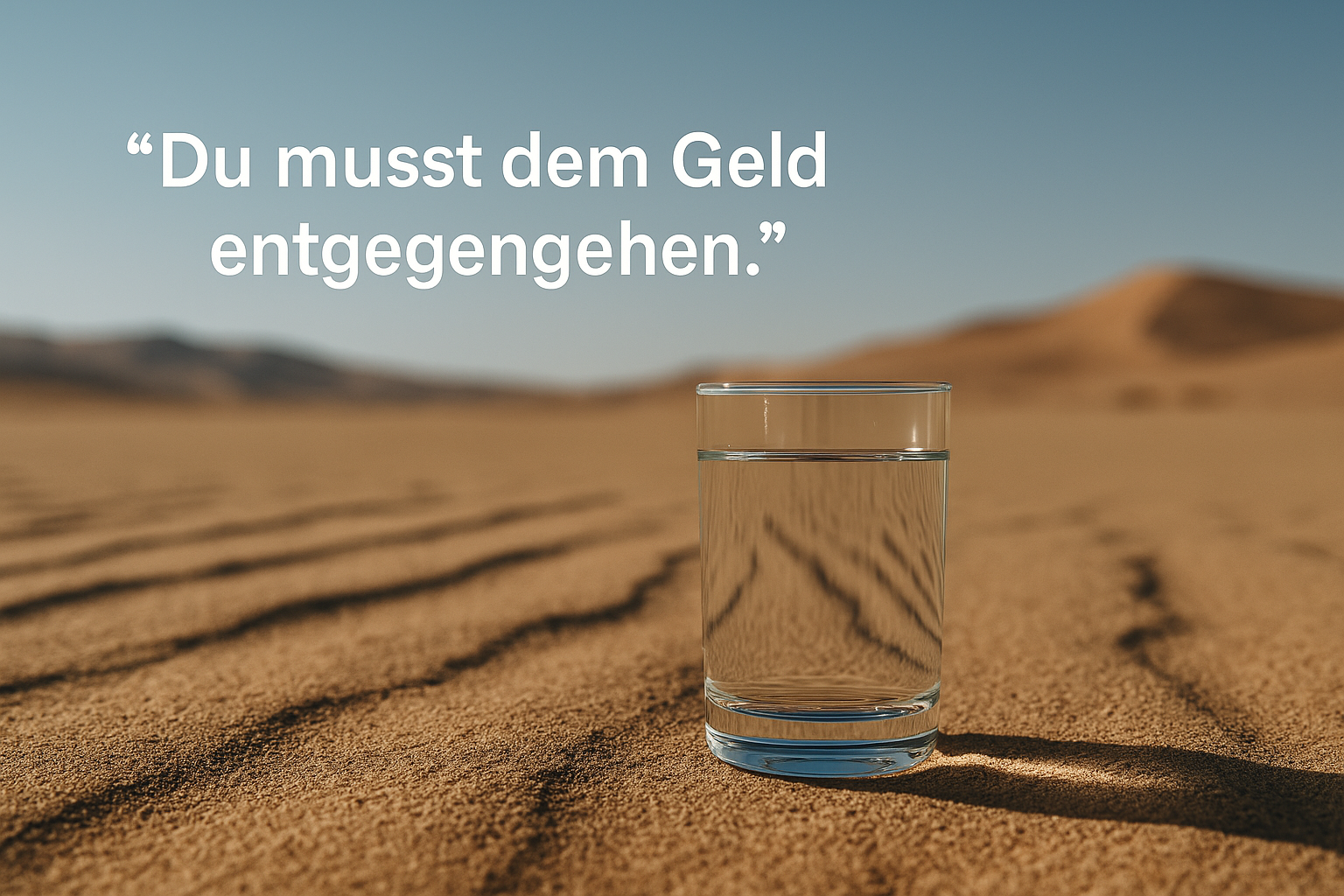 „Du musst dem Geld entgegengehen“