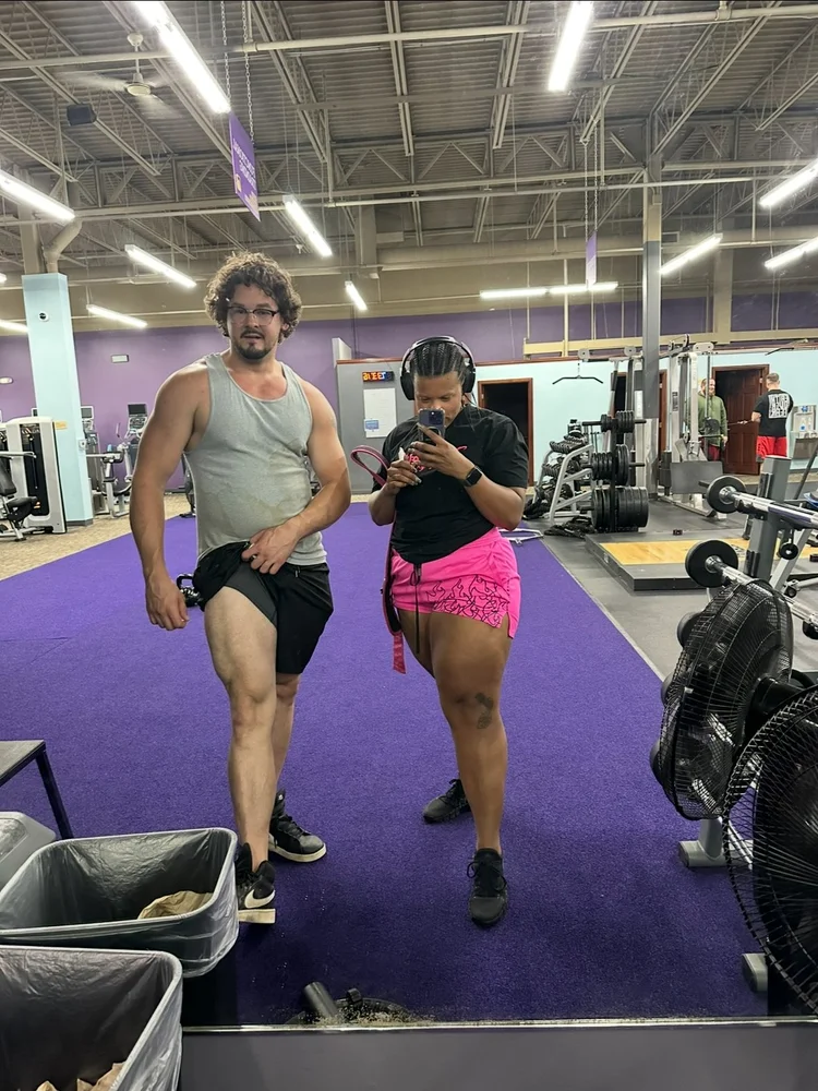 Jeremy and Kira in the gym
