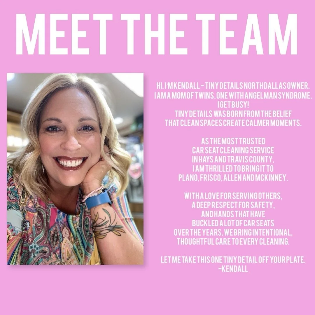 I am so excited to be serving Plano, Allen, Frisco and McKinney!  Let me take care of the Tiny Details for you. 

#carseatcleaning #cleaningservice #tinydetails #carseatsafety #carseat