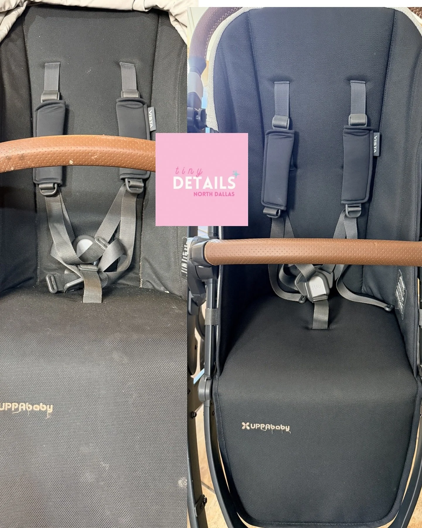 Another successful cleaning!! I love how these came out. You may think your seat isn&rsquo;t &ldquo;that dirty&rdquo; but you would be surprised was is lurking underneath. 

Let us clean your seats and strollers!! 

#tinydetailsnorthdallas #carseat #
