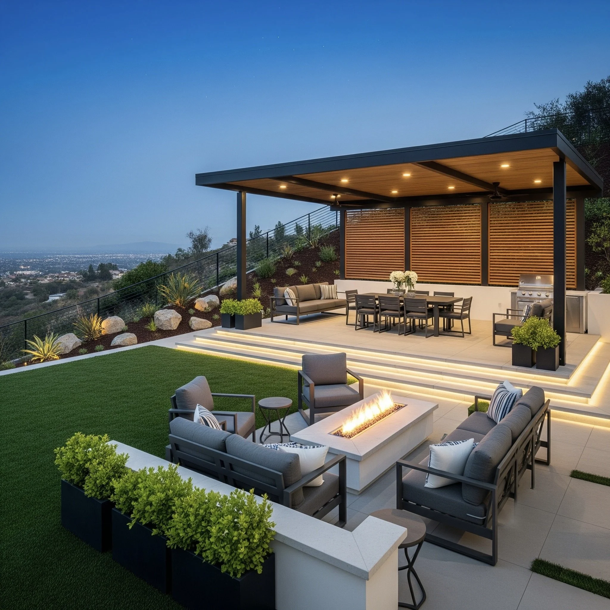 Zoned Backyard Design Ideas | Orange County Hardscape Layouts