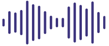 Abstract blue sound wave pattern.
