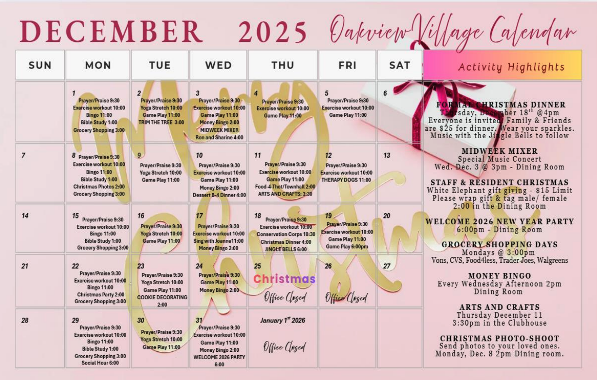 Activity Calendar