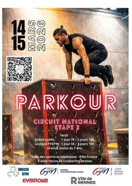 PARKOUR - 3e étape Circuit National à rennes (35) -14/03/26