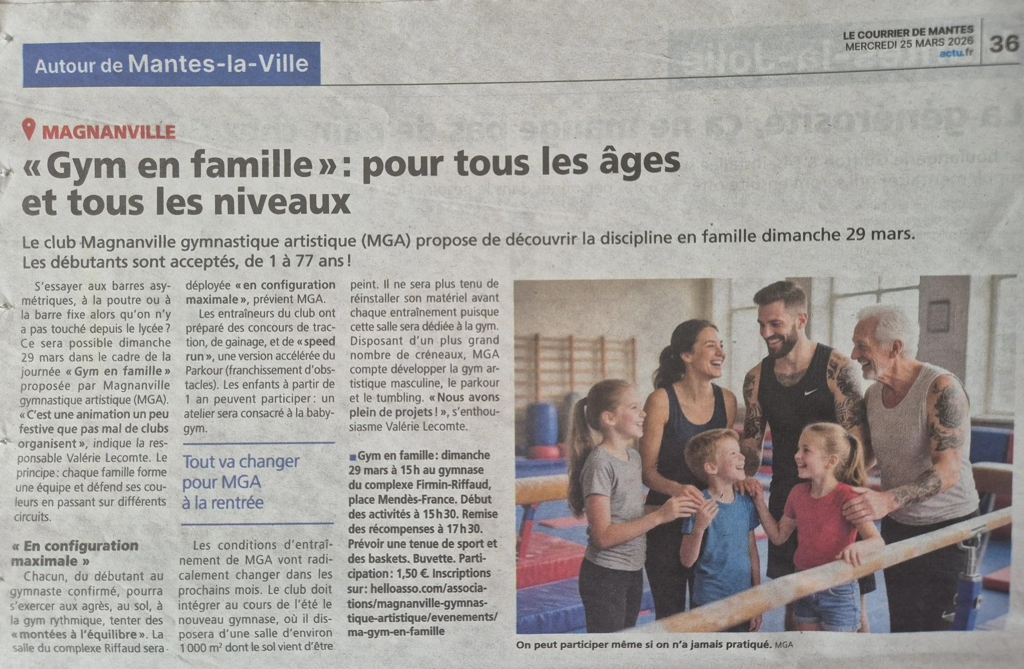 “GYM EN FAMILLE” - 29/03/26