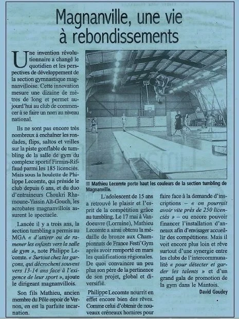 MAGNANVILLE, UNE VIE A REBONDISSEMENTS - TUMBLING -17/05/15