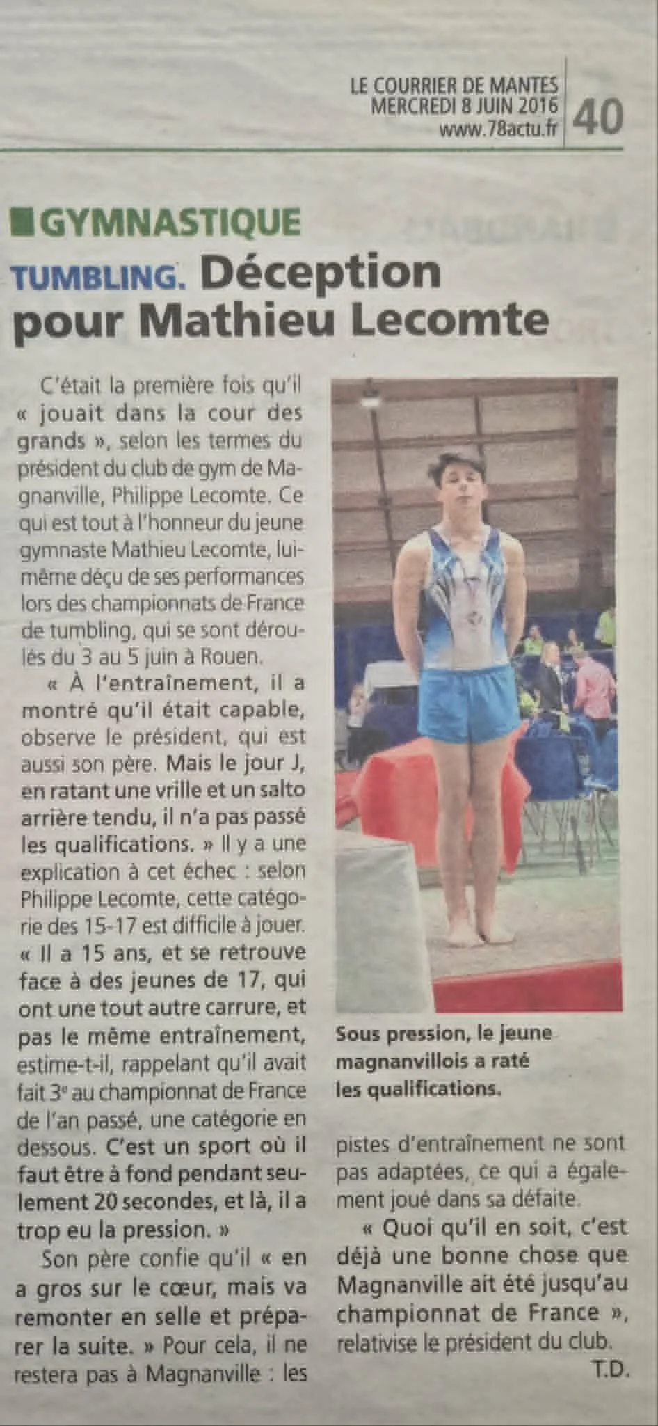 TUMBLING - CHAMPIONNAT DE FRANCE - 08/06/16