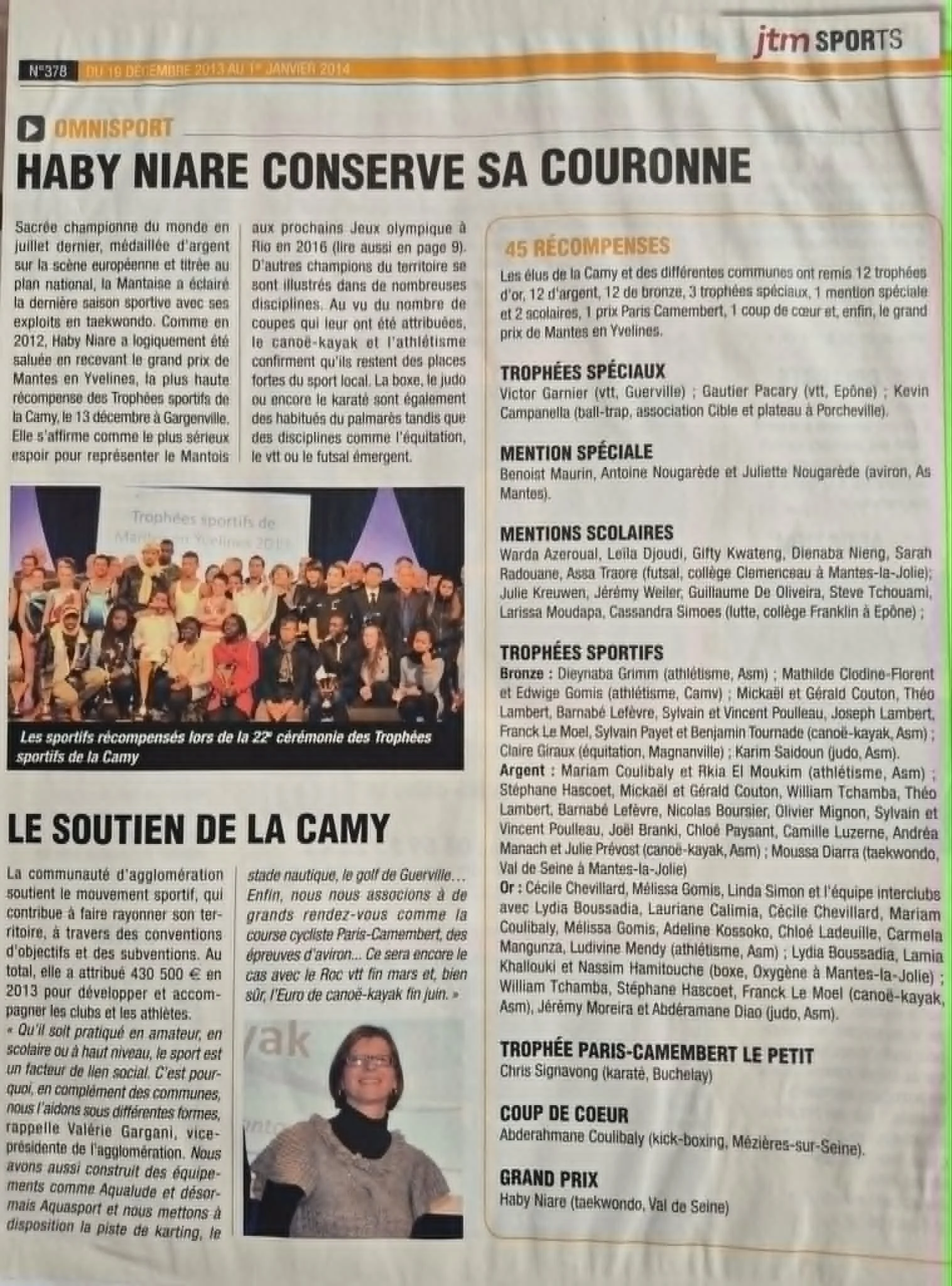 TROPHEES SPORTIFS CAMY - 24/12/13